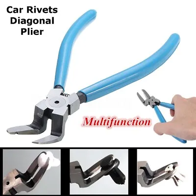 $12.88 • Buy Car Door Trim Clip Removal Tool Fastener Panel Pliers Pin Puller Universal Blue