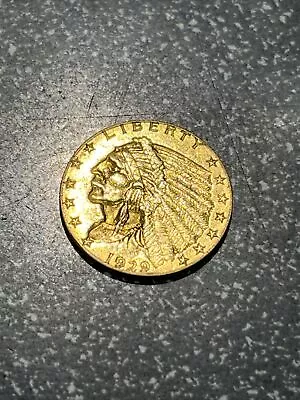 US Gold $2.50 Indian Head Quarter Eagle  - 1929 • $392