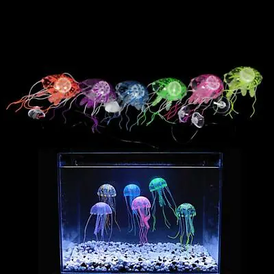 £10.99 • Buy Artificial Aquarium Jellyfish Glowing Effect Ornament Underwater Tank Jelly Fish