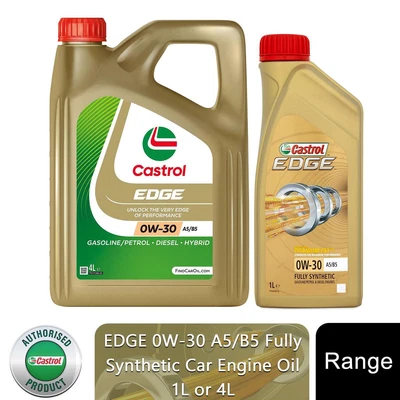 £17.99 • Buy Castrol Edge 0W-30 A5/B5 Car Engine Oil Fully Synthetic, 1L Or 4L