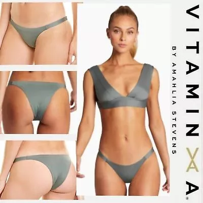 Vitamin A 10/L Carmen Sea Green Ecolux Bikini Bottom NWT • $18