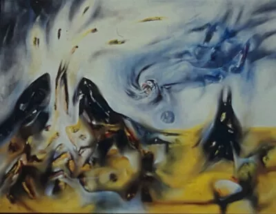 Roberto Matta “Listen To Living  Chilean Surrealist Art 35mm Slide • $14.95