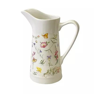 Vtg Hallmark Marjolein Bastin Pitcher Wildflower Meadow Butterfly CottageCore • $20