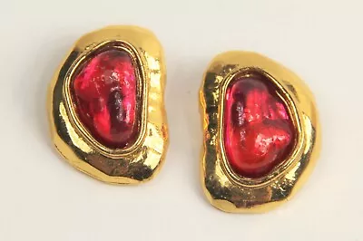 ESTATE VINTAGE Jewelry RARE EDOUARD RAMBAUD FRENCH DESIGNER COUTURE EARRINGS • $525