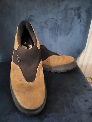 Rare Vintage Mens OAKLEY FLESH Tan Slip On Shoe Walking Hiking Shoes UK 10 2000s • £129.99