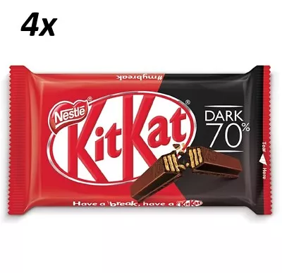 4 X Nestle KITKAT DARK Chocolate Waffle Stick Kit Kat Sweets Bar 415g (1.46 Oz) • £9.66