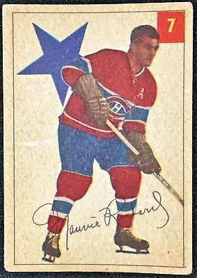 Maurice Richard 1954-55 Parkhurst #7 Canadien De Montréal Low Grade • $398.70