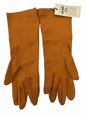 Vintage Marvelfit By Wear-Right Womens Spring Gloves Marigold In Nylon NEW NWT • $11.99