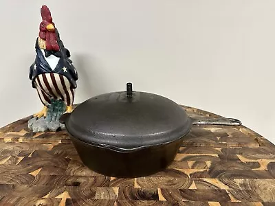 X-Large  (#9) 11” Plated Wagner Chicken Fryer Deep Skillet With Lid RESTORED • $89