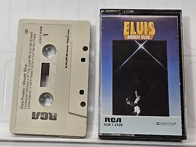 ELVIS PRESLEY - MOODY BLUE (Cassette 1977 RCA) AQK1-2428 • $4.75