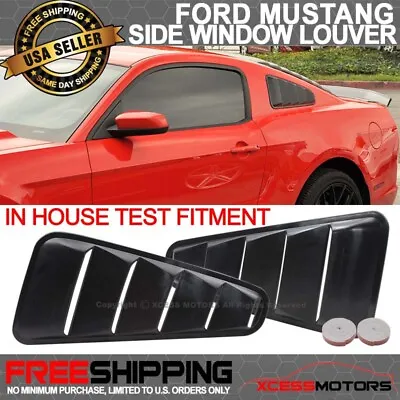 Fits 10-14 Ford Mustang 1/4 Quater Side Window Louver Vent Scoop Cover PP • $45.99