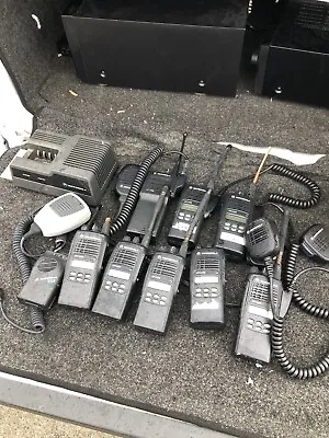 Lot Of 9 Mixed  Radios Motorola HT1250 X 7 & HT 1000 & Visar & Mic's  Read • $375