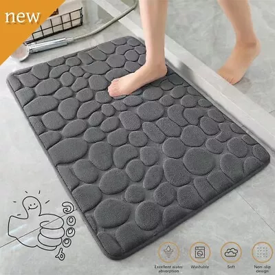 Super Water Absorbent Soft Memory Foam Bath Mat Non-Slip Bathroom Shower Rug New • $7.99