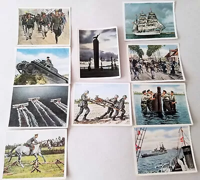 10 Vintage Germany WWI - WWII Cigarette Trade Cards Battle Moments • $12