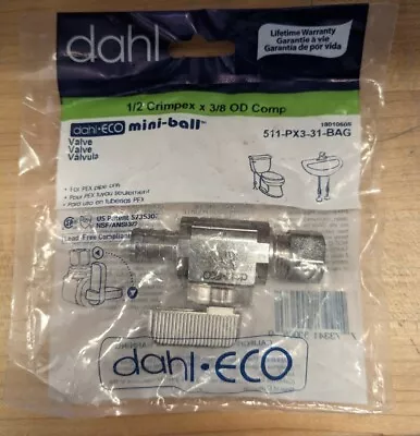 Dahl-eco Mini-ball 1/2 Crimpex X 3/8 OD Comp 511-px3-31-bag (5 Pack) • $27.95