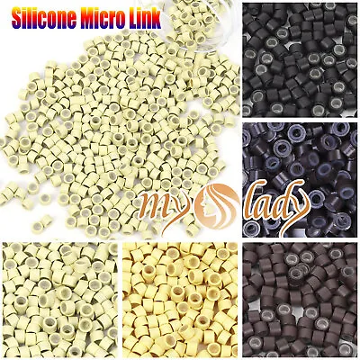 US 6*4*4 Micro Ring For I Tip/Micro Loop Ring Hair Extension Mini Beads Silicone • $4.42