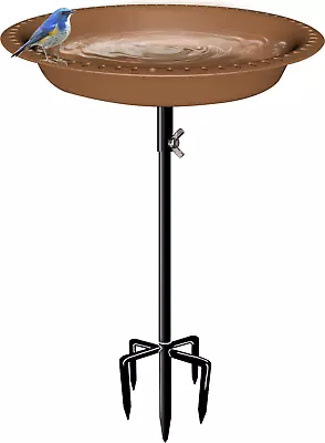 29 Inch Height Detachable Bird Bath With Metal Stake Stand Birdbath Bowl Spa &  • $38.38