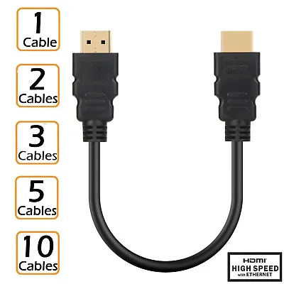 $8.54 • Buy 50CM HDMI Cable Type A Male To Male 0.5M Short HDMI Lead V1.4 3D Ethernet Audio