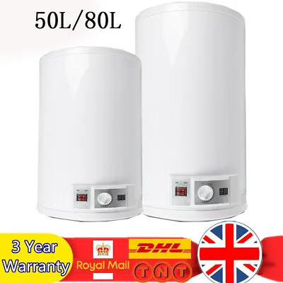 50/80 L Electric Hot Water Heater Boiler Cylinder Storage Tank LED Display Home • £130.50