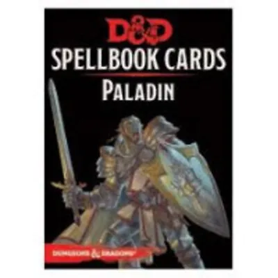 $23.99 • Buy RPG - Dungeons And Dragons - Spellbook Cards Paladin Deck NEW!