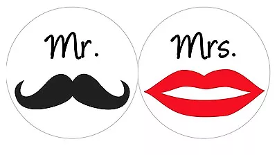 108 Mr. & Mrs. Hershey Kiss Labels - Wedding Favors - Shower Favors - Stickers • $3.49