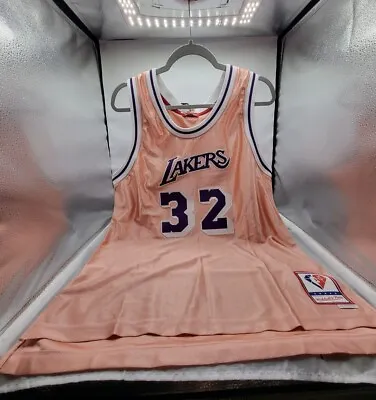 Mitchell & Ness Los Angeles Lakers Magic Johnson Jersey Womens 2XL Rose Gold New • $70