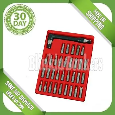 33pc Torx Hex Key Tri Wing Star Security Bit Set Tamper Proof Screwdriver Bit • £6.39