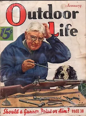  1939 Outdoor Life January - J.F. Kernan; Give Me A Beagle Any Day; Smoking Fish • $23.20