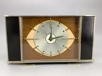 Excellent Classic Mid Century Metamec Wind Up Mantle Clock 8 Day Movement • $185