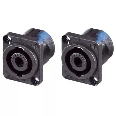 2x Neutrik NL4MPXX 4 Pole Speakon Panel Mount Chassis Connector Speaker Terminal • $23.93