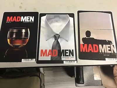 Three 8 X 5.5 Inch DVD Backer Cards MINI POSTERS MAD MEN Tv Series Jon Hamm !! • $7.99