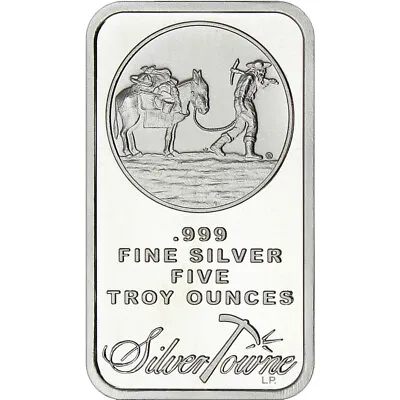 5 Oz SilverTowne Prospector Silver Bar (New) • $157.69
