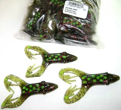 50 Mister Twister 4 Inch Hawg Frawg Lures Frogs Bass Pike Watermelon Red Color • $16.99