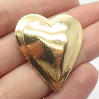 925 Sterling Silver Gold Plated Vintage Robin Kahn Heart Central Part • $49.99