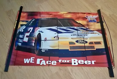 3 MILLER Lite BEER NASCAR SCHEDULE RUSTY WALLACE Poster Thunderbird Taurus • $30.56