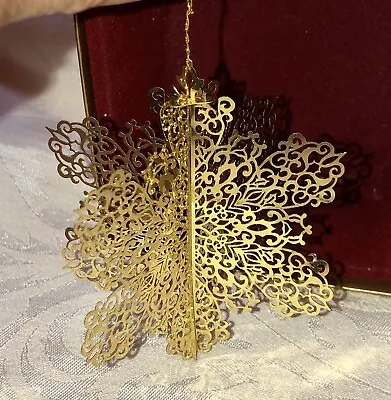 Marshall Fields 24 Kt Gold Finish Chicago 3D Snowflake Christmas Ornament RARE • $39.95
