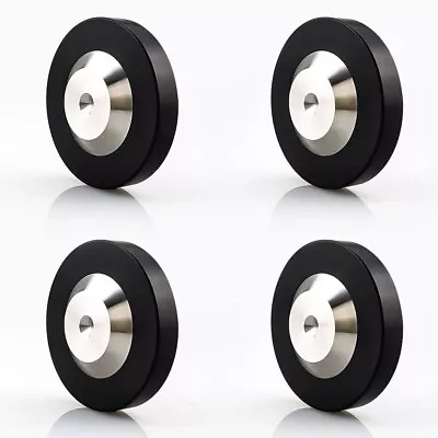 4PCS 39x13mm Stainless Graphite Speaker Isolation Spike Feet Mat Floor Base Pad • $22.32