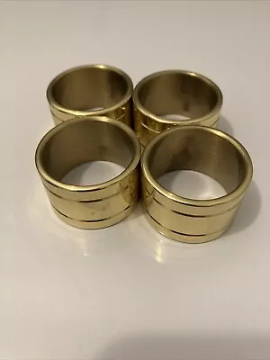 Solid Brass Napkin Rings Set Of 4 • $18.50