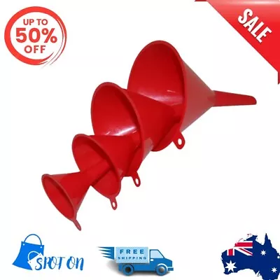 $8.99 • Buy 4Pcs Plastic Funnel Set Small Medium Large Variety Liquid Kitchen Tool AUS NEW