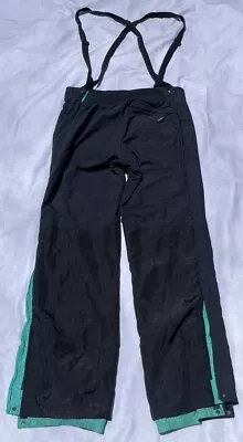 Patagonia Ski Snow Bibs Suspender Mens Size 38 Black Pants Vintage 00s • $64.50