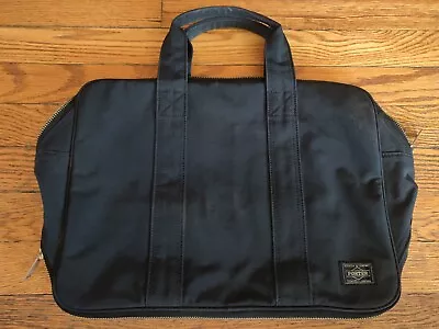 $75 • Buy Yoshida & Co. Porter Tokyo Soft Briefcase Hand Bag Black Nylon Made In Japan 