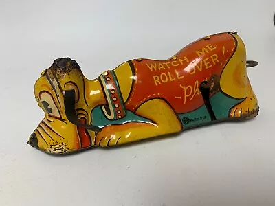 Marx 1939 Walt Disney Prod Pluto WATCH ME ROLL OVER! Wind Up Toy • $75