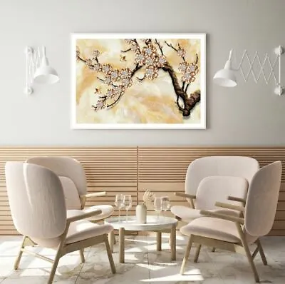 $69.90 • Buy Golden Floral Tree 3D Design Print Premium Poster High Quality Choose Sizes
