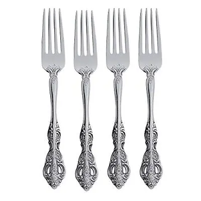 Michelangelo Fine Flatware Dinner Fork Set Of 4  18/10 Stainless Steel Sil... • $49.61
