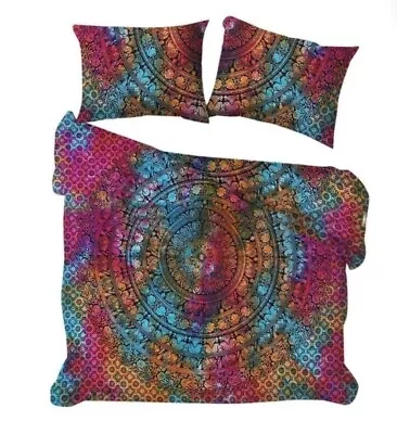 Exotic Mandala Duvet Cover - Bohemian Bedroom Decor Comforter Bedding Quilt Set • $49.99