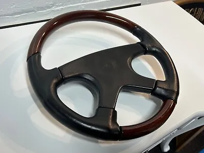 Rare Ac Schnitzer Bmw Wood & Leather Steering Wheel E30 E34 M3 M5 Momo Italy • £995