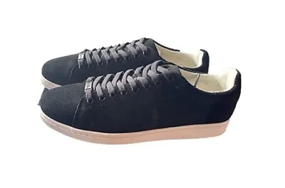 Ralph Lauren Polo Wilton II SK ATH Black Suede Trainers Court Shoes UK 10 EU 44 • £69.99