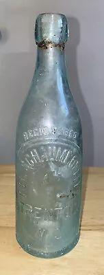 Antique Registered Geo. Schaumloeffel Trenton N. J. Soda Glass Bottle • $29.99