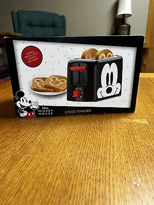 Disney Mickey Mouse 2 Slice Toaster Mickey Imprinted On Toast DCM-21BK • $25