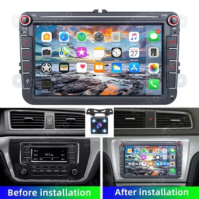 8  Android 13 Car Stereo Radio Carplay GPS WIFI For VW Volkswagen Jetta Passat • $135